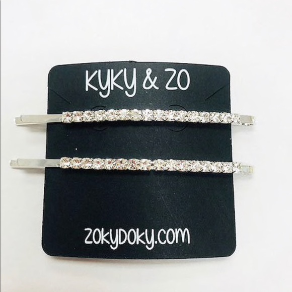 Two EXTRALONG Quality Crystal Bobby Hair Pins, NWT - Picture 8 of 8